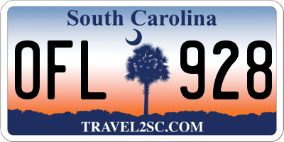SC license plate OFL928