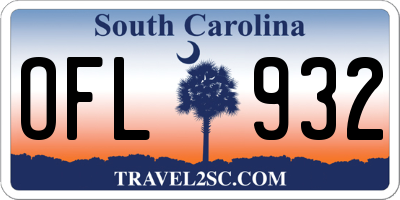 SC license plate OFL932