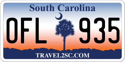 SC license plate OFL935