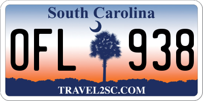 SC license plate OFL938