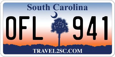 SC license plate OFL941