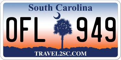SC license plate OFL949