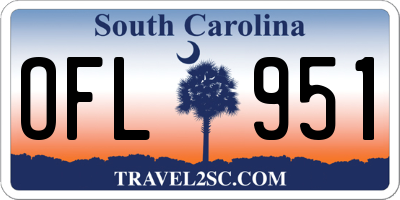 SC license plate OFL951