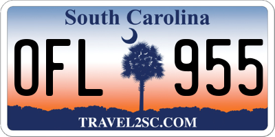 SC license plate OFL955