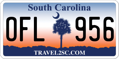 SC license plate OFL956