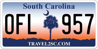 SC license plate OFL957