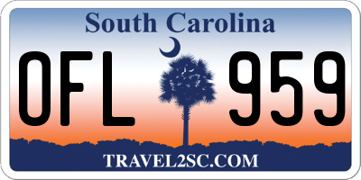 SC license plate OFL959