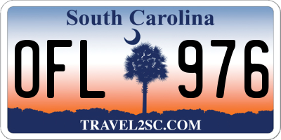 SC license plate OFL976