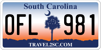 SC license plate OFL981