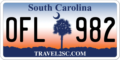 SC license plate OFL982