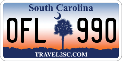 SC license plate OFL990