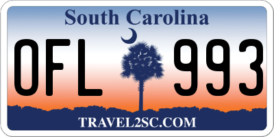 SC license plate OFL993