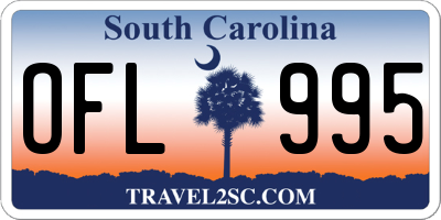 SC license plate OFL995