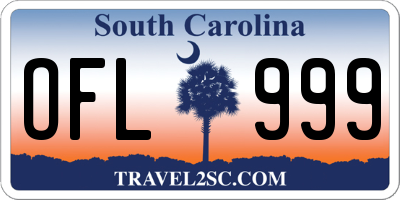 SC license plate OFL999