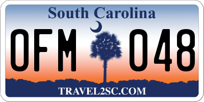 SC license plate OFM048