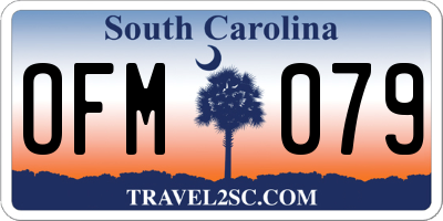 SC license plate OFM079