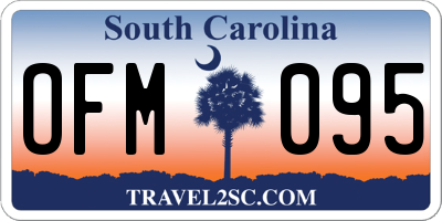 SC license plate OFM095