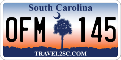 SC license plate OFM145