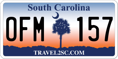 SC license plate OFM157
