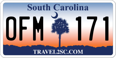 SC license plate OFM171