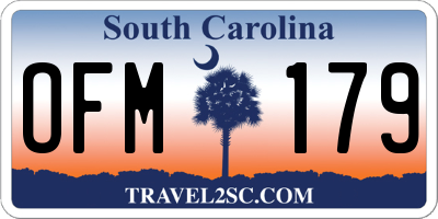 SC license plate OFM179