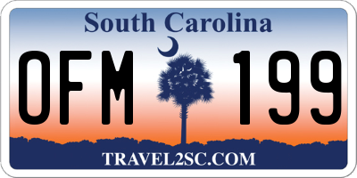 SC license plate OFM199