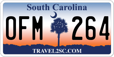 SC license plate OFM264