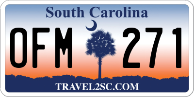 SC license plate OFM271