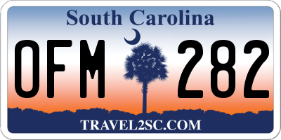SC license plate OFM282