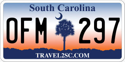SC license plate OFM297