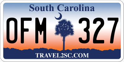 SC license plate OFM327
