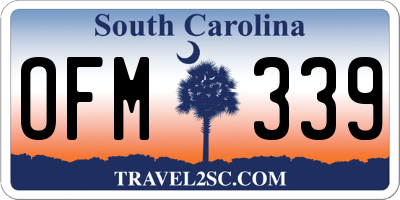 SC license plate OFM339