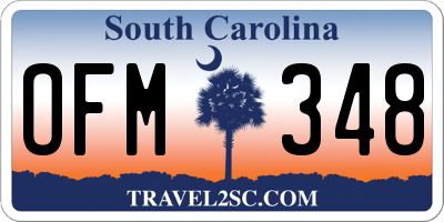 SC license plate OFM348