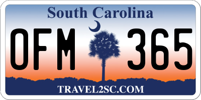 SC license plate OFM365