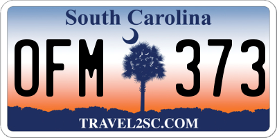 SC license plate OFM373