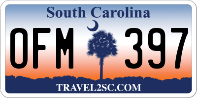 SC license plate OFM397