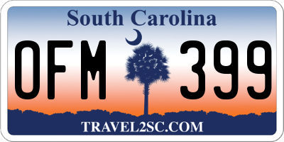 SC license plate OFM399