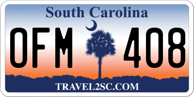 SC license plate OFM408