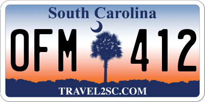 SC license plate OFM412