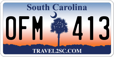 SC license plate OFM413