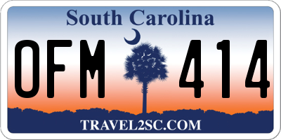 SC license plate OFM414