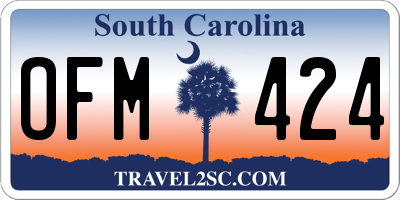 SC license plate OFM424
