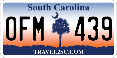 SC license plate OFM439
