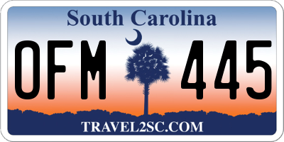 SC license plate OFM445