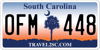 SC license plate OFM448