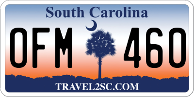 SC license plate OFM460