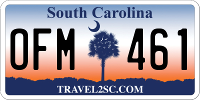 SC license plate OFM461