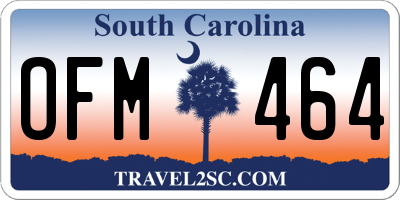 SC license plate OFM464