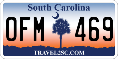SC license plate OFM469