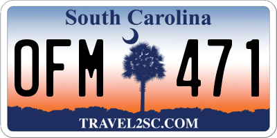 SC license plate OFM471